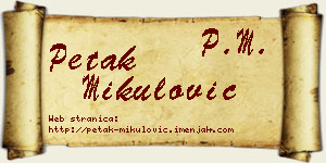 Petak Mikulović vizit kartica